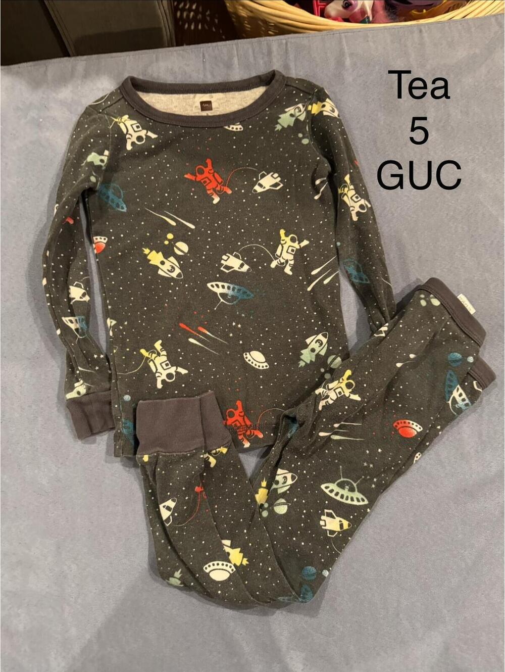 Tea Collection Space Print Kids Pajama Set Size 5
